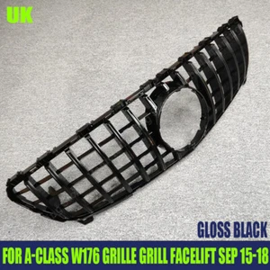 FOR MERCEDES A-CLASS W176 GRILLE GRILL FACELIFT SEP 15-18 A45 GT-R PANAMERICANA - Picture 1 of 12