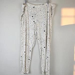 Soma Cool Night Pajama Pants Women's White Metallic Black Stars Print XXL.A201 - Picture 1 of 10