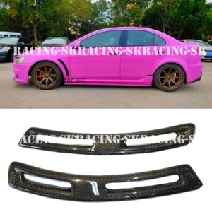 Carbon Fiber V Style Front Fender Wing Side Vents Fit For Evolution X EVO 10  - Foto 1 di 7