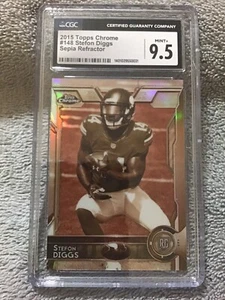 2015 Topps Chrome STEFON DIGGS Rookie RC SEPIA Refractor #/99 Graded 9.5 - Picture 1 of 5