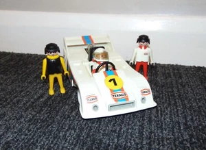 Vintage Playmobil Formel 1 weißer Rennwagen 3246 mit 3 Figuren 1979 - Bild 1 von 12