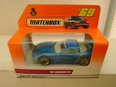 1997 MATCHBOX SUPERFAST #69 BLUE '97 CORVETTE NEW IN BOX - Image 1 of 3