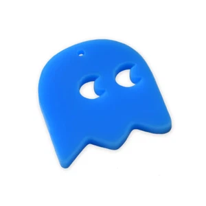 Pacman ghost charm in laser cut acrylic, custom colour and size - Picture 1 of 5