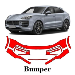 Front bumper PreCut PPF Paint Protection Film For Porsche Cayenne GTS 2024-2025 - Picture 1 of 6