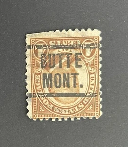 Butte, Montana Type 204 INVERT Precancel - 4 cents Taft - U.S. #685 - MT - Picture 1 of 2