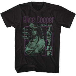 Alice Cooper I'm Crazy From The Inside Men's T Shirt Shock Rock Concert Merch - Picture 1 of 5