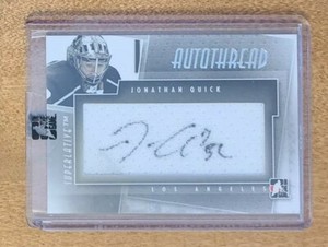 JONATHAN QUICK 2012/13 ITG SUPERLATIVE AUTO THREAD SILVER /9 JERSEY/AUTO AT-JQ