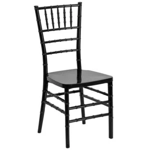 Flash Furniture Chiavari Chair Hercules Premium Series Resin Stacking Black - Picture 1 of 8