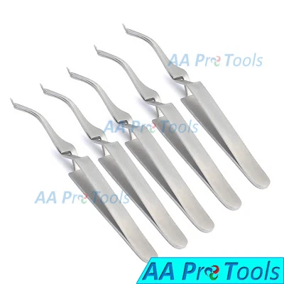 AA PRO 5 Orthodontic Lingual Bracket & Buccal Tube Holder Tweezers Ortho Dental Pinzas