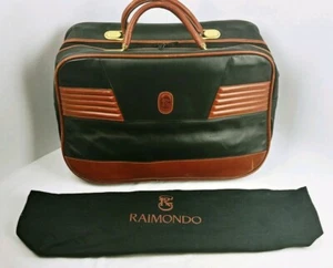 RARE Raimondo A.D.F. Black & Brown Leather Large Carryall Travel Hand Bag ITALY - Picture 1 of 12