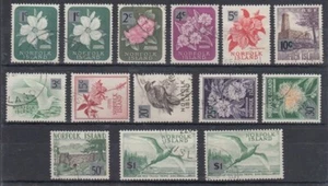 NORFOLK IS 1966 PICTORIAL DECIMAL OVPT SET (x14) USED (ID:227/D65566) - Picture 1 of 1