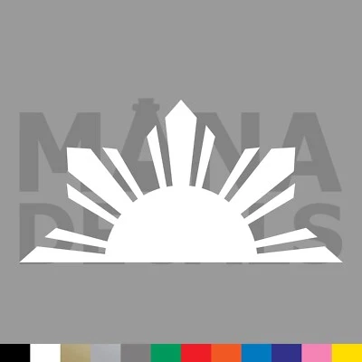 MANA DECALS Philippines Half Sun Vinyl Die Cut Decal Sticker - Filipino Flag