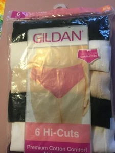 Gildan Ladies Panties  Hi Cuts  size 6 /M 6 pack  - Picture 1 of 2