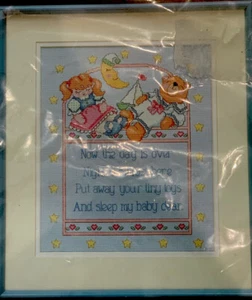 Dimensions Counted Cross Stitch Sleep My Baby Dear 3703 Elizabeth Blaney New ‘91 - Picture 1 of 7
