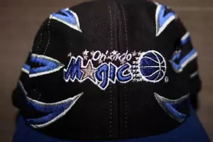 VINTAGE 90s DREW PEARSON ORLANDO MAGIC ADULT NBA SNAPBACK HAT SPIKES CAP RARE - Picture 1 of 9