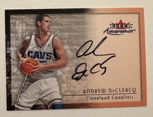 2000-01 Fleer Tradition Autographics Andrew DeClercq NNO Cavs Auto FREE SHIP - Picture 1 of 2