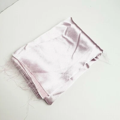 Vintage Satin Reflective Fabric sewing quilting clothing Light Pink 44x28 Used - Image 1 of 4