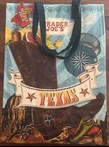 🔥 Neu mit Etikett Trader Joe’s Texas State Souvenir Tasche wiederverwendbar Einkaufstasche Einkaufstasche - Bild 1 von 6