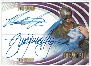 Farscape Through The Wormhole Dual Autograph DA3 Virginia Hey & Paul Goddard
