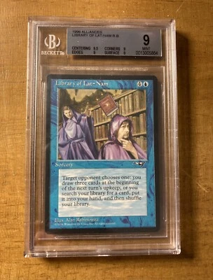 Magic The Gathering ✨LIBRARY OF LAT-NAM ✨Alliances BGS 9 MINT 1996 RARE MTG - Image 1 of 2