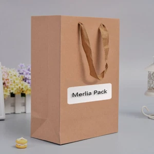120x Kraft Natural Paper Shopping Bag Mens Clothing Recyclable Loot Carrier Bag - Picture 1 of 6