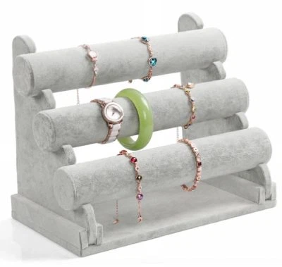 Armbandständer Schmuckständer Uhrenständer Schmuckhalter 3 Trägerrollen grau NEU - Bild 1 von 3