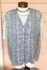 ALLISON DALEY Two-Fer Top Sz XL Cool EZ Care Faux 2 Pc Lovely Colors Relaxed Fit
