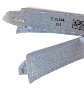 Vintage blue collar size 15 1950s semi stiff transport manual worker UNUSED ER - Picture 1 of 3