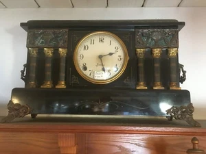 Sessions Art Deco Wood Mantel Chime Clock - Picture 1 of 2