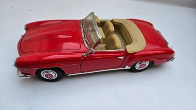 Modellauto Mercedes Benz 190 SL Cabrio hellrot Maisto 1:18 - Bild 1 von 2