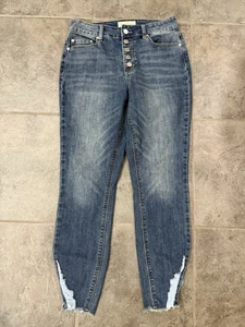 Jeans Banjar 7/27 Botón Mosca ¡NUEVO SIN ETIQUETAS! Jeans desgastados pierna ajustada - Imagen 1 de 10