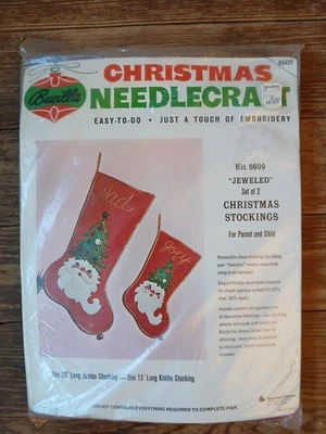 De Colección Bucilla Kit 8609 Navidad Papá Noel Medias Padre Niño MCM  Foto 1 de 4