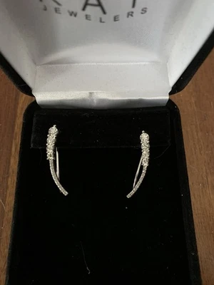 Kay Jewelers Sterling Silver 1/4 ct tw Diamond Earrings - Image 1 of 4