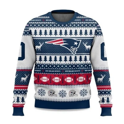 2025 Christmas Patriots Personalized Ugly Sweater -  Christmas Gift - Image 1 of 4