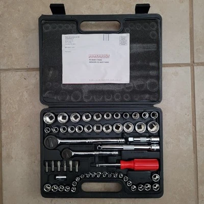 Powerbuilt 640072 58-Piece SAE & Metric Mechanics Tool Set - Image 1 of 2