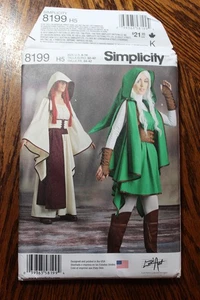 Simplicity 8199 Zelda, Link, Assassin's Creed Costume Pattern, Misses' Size 6-14 - Picture 1 of 3