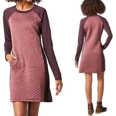 Vestido acolchado SMARTWOOL Diamond Peak púrpura lana merino talla mediana otoño invierno Foto 1 de 4