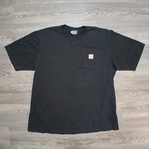 Carhartt Mens XL Pocket T Shirt Loose Fit Workwear Heavyweight Jersey Black - Picture 1 of 8