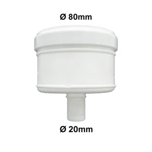 Tappo scarico condensa in PPS bianco Ø 80mm fumi caldaia condensazione gambo sc - Foto 1 di 3