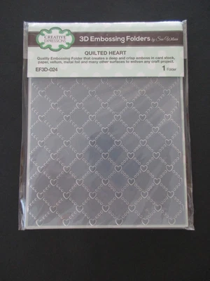 Creative Expressions Cartella in rilievo 3D CUORE TRAPUNTATO - Immagine 1 di 2