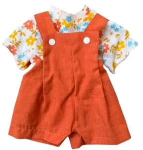 Monos cortos de babera de color naranja y amarillo girasol de moda - Imagen 1 de 4