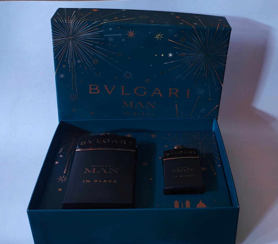 GIFT BOX MAN IN BLACK - BULGARI POUR HOMME EDP 100ml SPRAY+EDP 15ml SPRAY - Immagine 1 di 1