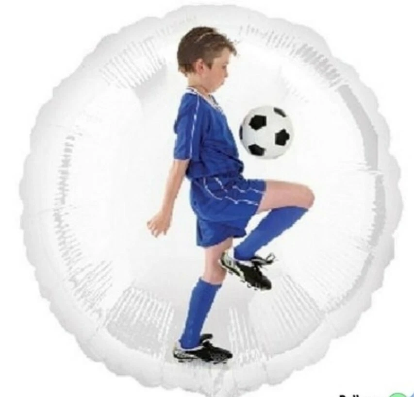  3 PZ. CALCIO BIMBO PALLONE FOIL MYLAR 18" (CIRCA CM. 45) GONFIARE  ELIO O ARIA - Immagine 1 di 1