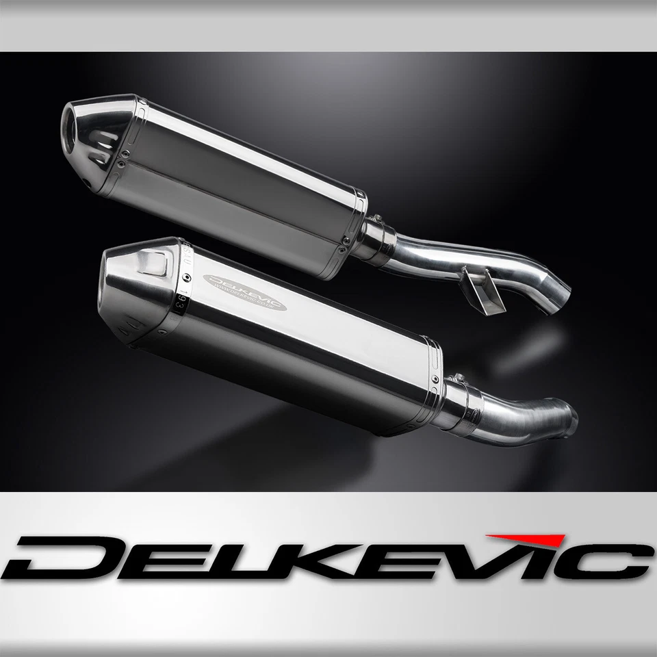 Yamaha FJR1300 06-24 Delkevic Slip On Exhaust 13" Stainless Tri-Oval Muffler Kit - Image 1 of 4