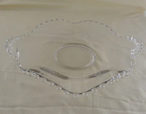 Imperial Candlewick Handled Crimped Plate (9 3/4" Dia 11 1/4" Handle To Handle) - Picture 1 of 4