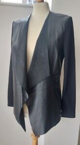 M&S Twiggy Leather Waterfall Jacket cardigan UK Size 10 New BNWOT