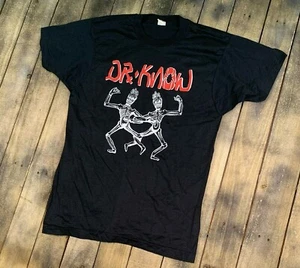 M/L * NOS thin vtg 80s 1987 DR KNOW tour t shirt * punk thrash hardcore metal - Picture 1 of 4