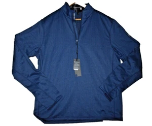 Greyson Golf 1/4 Zip Pullover Large Navy Embroidered Logo NWT - Picture 1 of 4