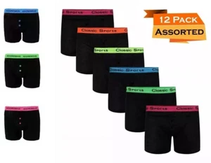 Mens Underwear Soft Underpants Boxer Cotton Sports Shorts 3,6,9,12 Pack All Size - Picture 1 of 4