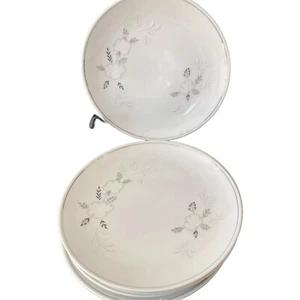 Japan Fine China Dessertteller Carole by Sango Blumenmuster weiß auf weiß - Bild 1 von 6